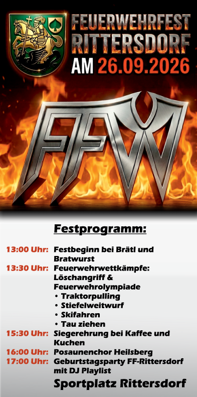 FFW Fest Rittersdorf 2026
